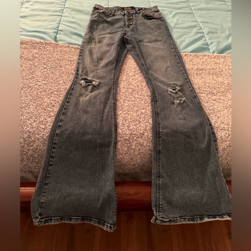 High waist flare leg jeans
